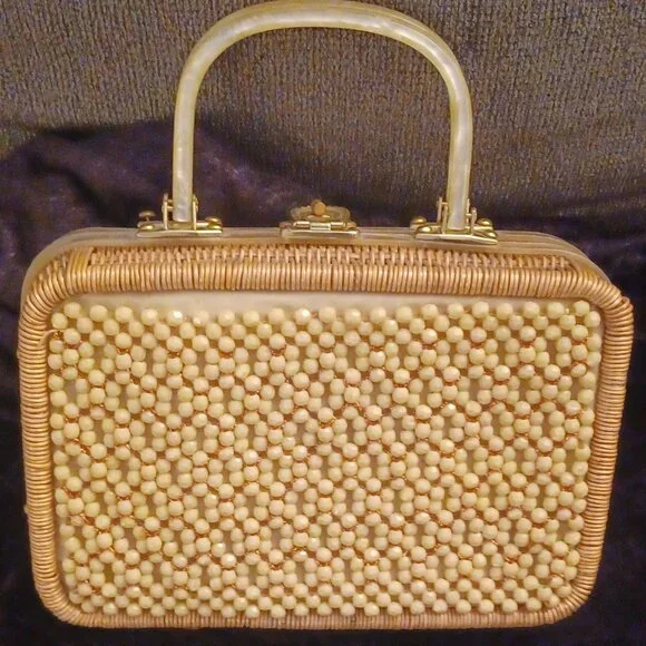 Vintage beaded bakelite purse - Picture 5 of 5